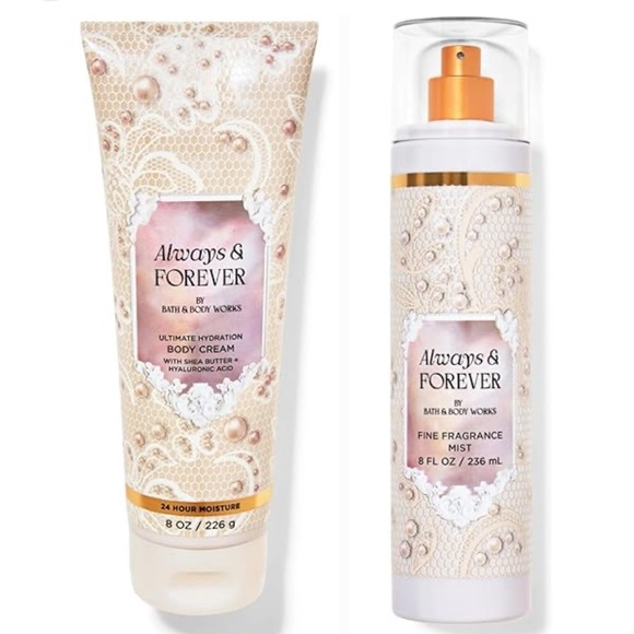 Bath and Bodyworks Always and Forever Body Cream and Mist Set 8oz each - Picture 5 of 5